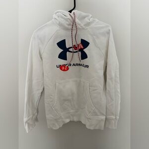Under Armour White and Navy Hoodie